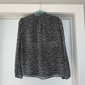JCrew mock neck blouse